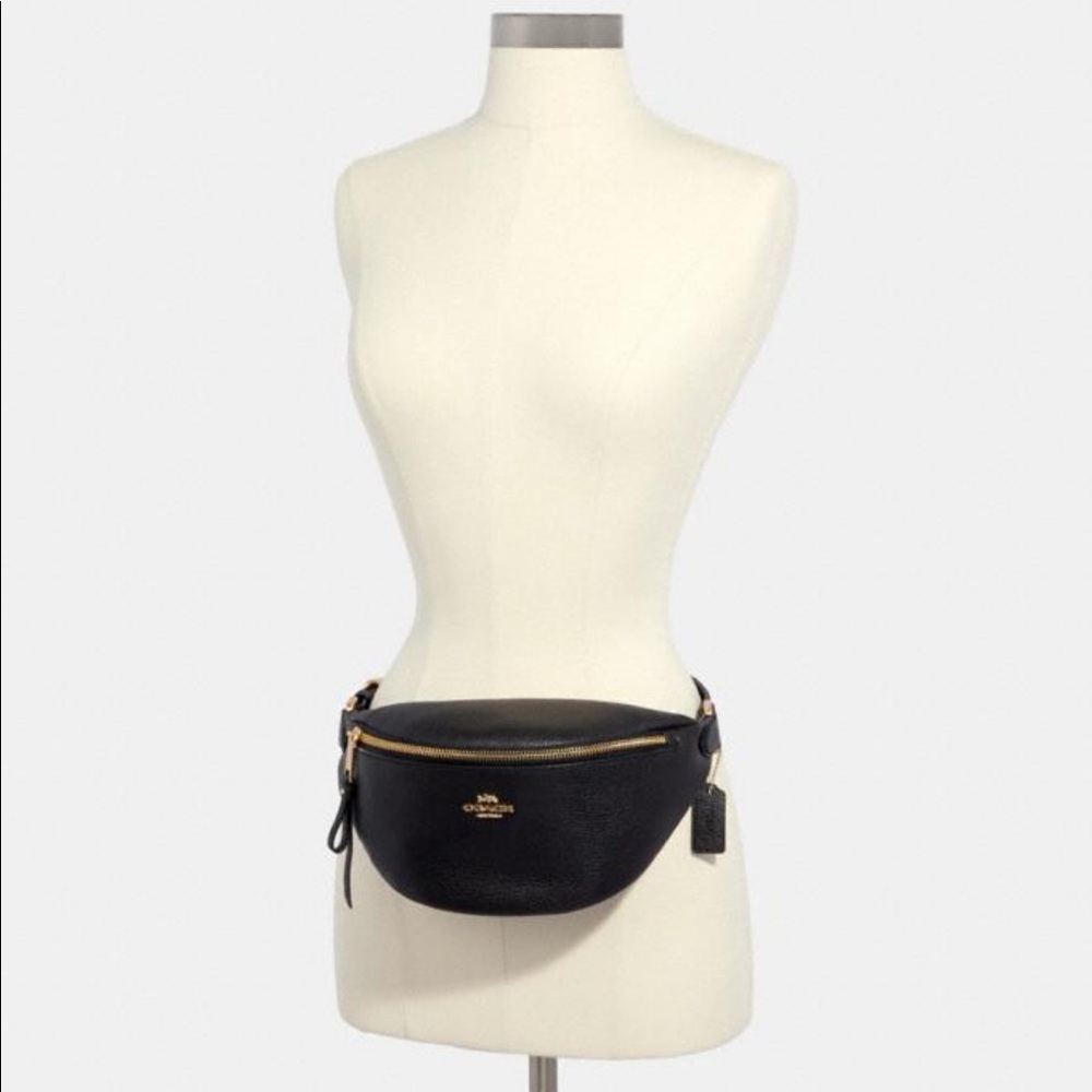 COACH Belt Bag / Fanny Pack Pebble Black F48738 - Picture 3 of 10